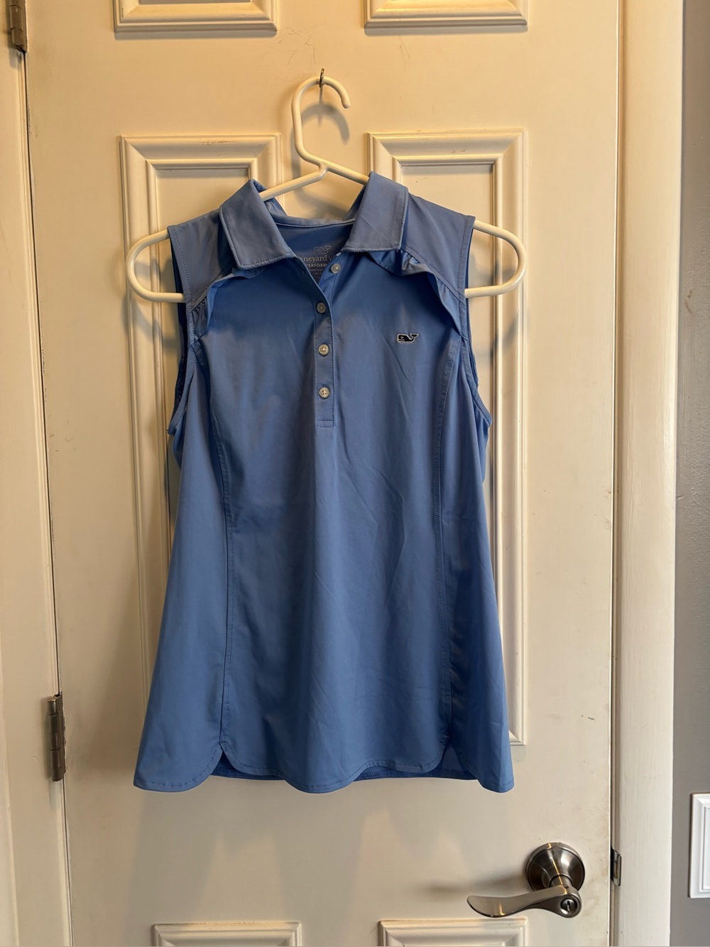 Vineyard Vines Sleeveless Polo Top in Light Blue. New With Tags